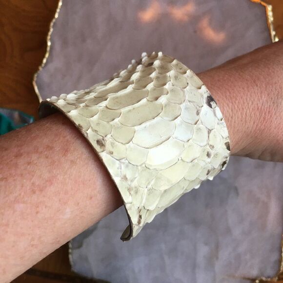 WHITE PYTHON 2” Cuff - Picture 3 of 8